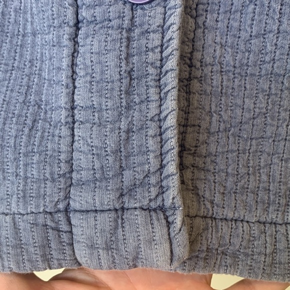 Linda K Originals | Blue Hand Painted Button Down Textured 100% Cotton Jacket M - Picture 15 of 17